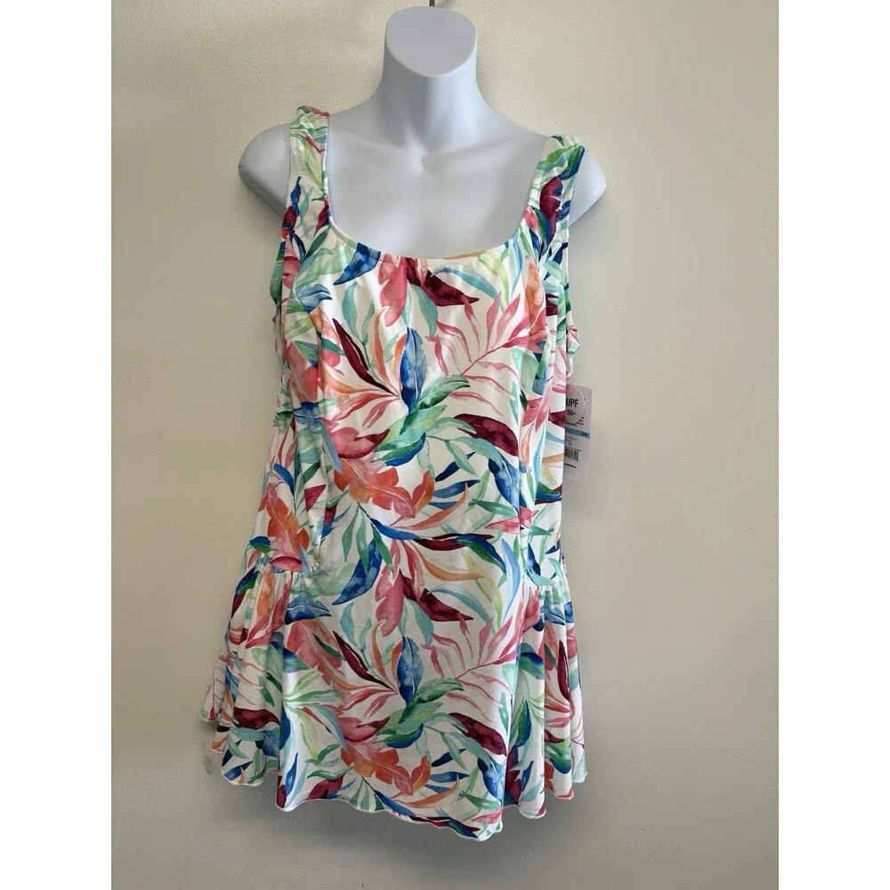 Maxine of Hollywood Women's Princess Seam One Piece Swimsuit Dress Size 20W NWT - Picture 3 of 9